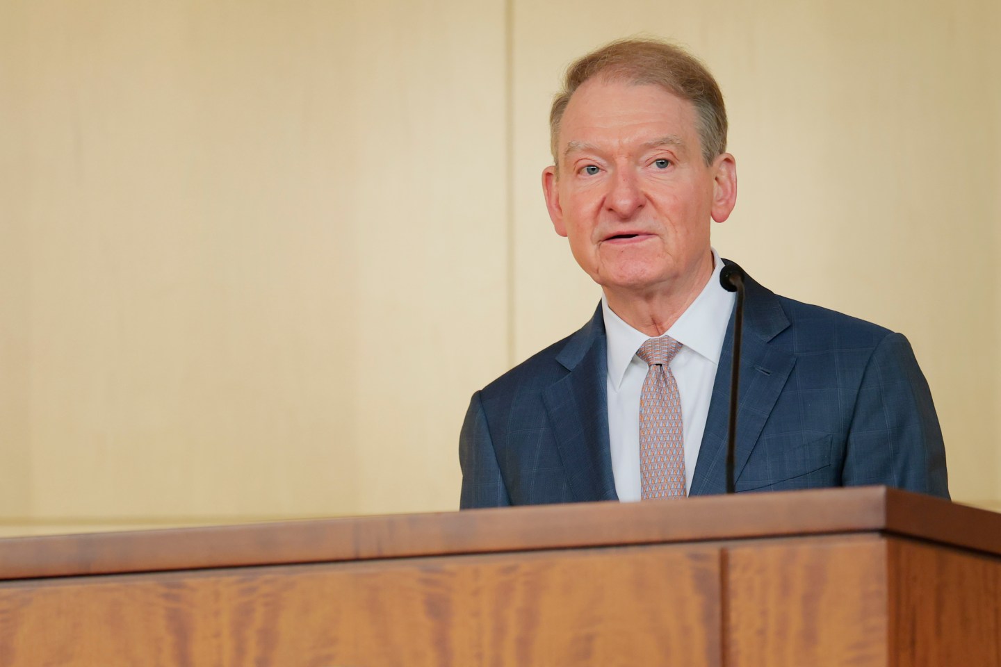 WASHINGTON, DC - APRIL 25: Securities and Exchange Commission Chairman Paul Atkins gives opening remarks at a roundtable with the SEC's Crypto Task Force at the Securities and Exchange Commission headquarters on April 25, 2025 in Washington, DC. SEC officials held the roundtable that was titled “Know Your Custodian: Key Considerations for Crypto Custody” in which they heard from officials working in Crypto. (Photo by Anna Moneymaker/Getty Images)